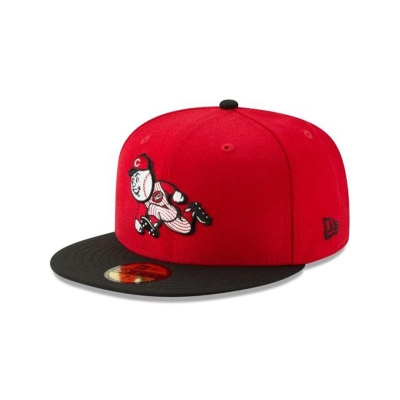 Red Cincinnati Reds Hat - New Era MLB Cooperstown Logo Pack 59FIFTY Fitted Caps USA1389206